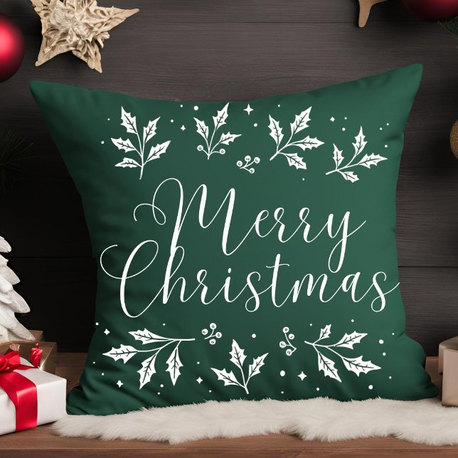 Almofada Travesseiro decorativo de Natal Feliz e Branco de  (Criador carregado)