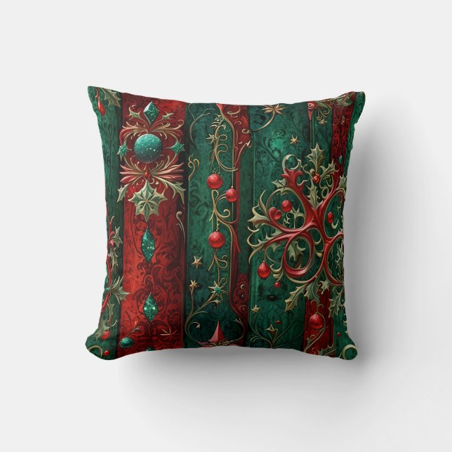 Almofada Travesseiro decorativo de Natal Gótico (Frente)