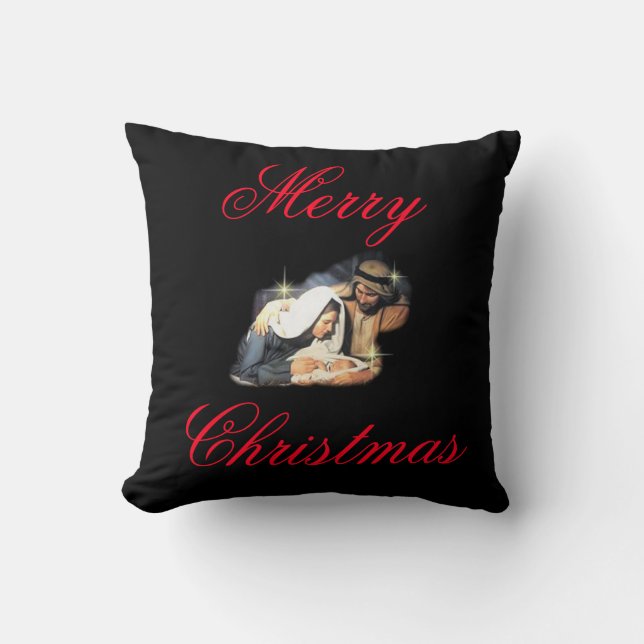 Almofada Travesseiro decorativo de Natal/Jesus bebê (Frente)