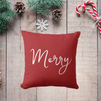Travesseiro decorativo de Natal Red Merry