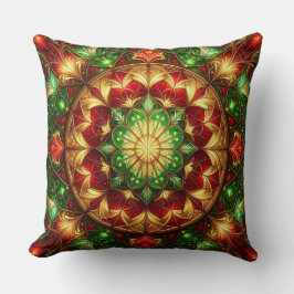 Almofada Travesseiro Decorativo de Natal Verde Vermelho