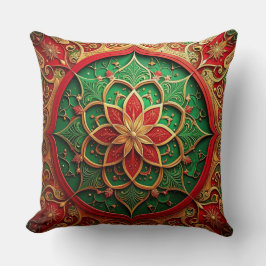 Almofada Travesseiro Decorativo de Natal Verde Vermelho