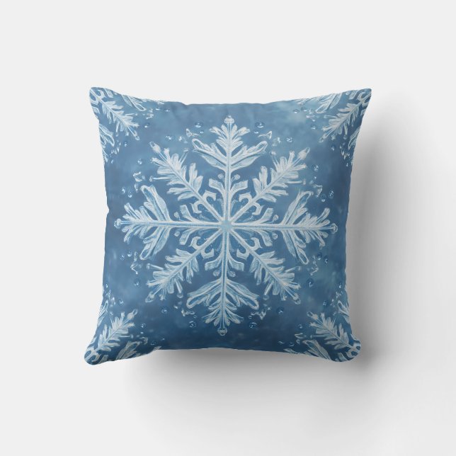 Almofada Travesseiro decorativo de neve, Travesseiro decora (Verso)