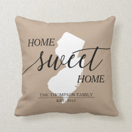 Almofada Travesseiro decorativo de Nome da Família de Estad