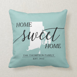 Almofada Travesseiro decorativo de Nome da Família de Estad