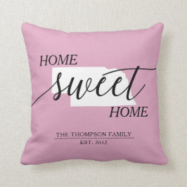 Almofada Travesseiro decorativo de Nome da Família de Estad