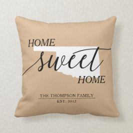 Almofada Travesseiro decorativo de Nome da Família de Estad
