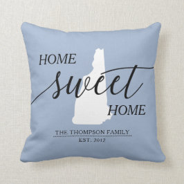 Almofada Travesseiro decorativo de Nome da Família de Estad