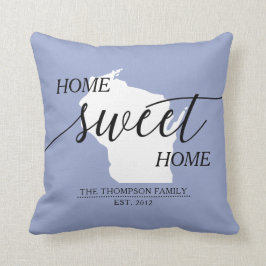 Almofada Travesseiro decorativo de Nome da Família de Estad
