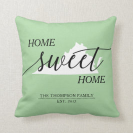 Almofada Travesseiro decorativo de Nome da Família de Estad