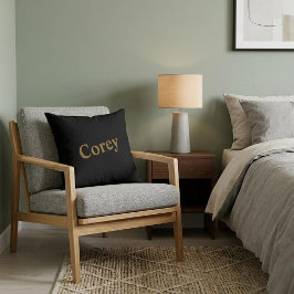 Almofada Travesseiro decorativo de Nome Dourado Personaliza