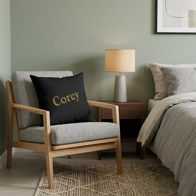 Almofada Travesseiro decorativo de Nome Dourado Personaliza (Criador carregado)