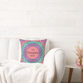 Almofada Travesseiro decorativo de Nome Geométrico Quadrado