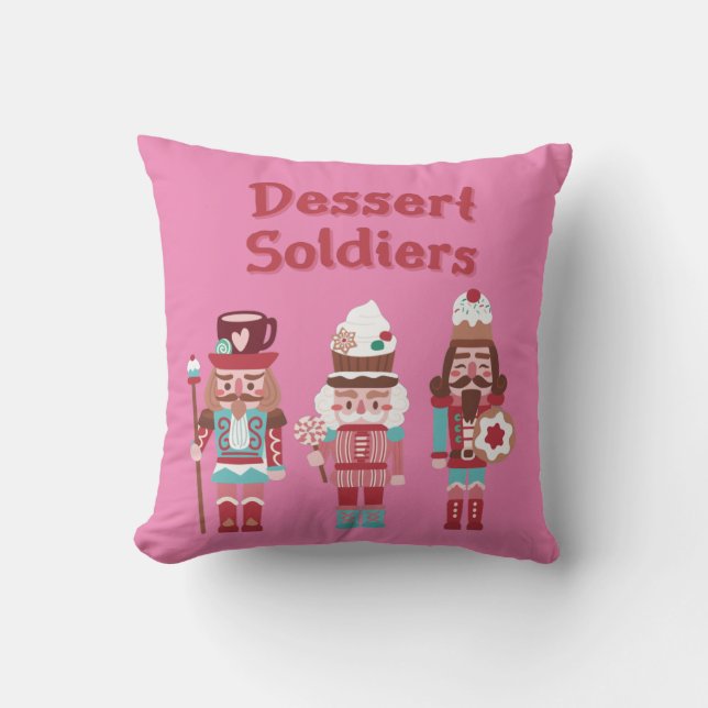 Almofada Travesseiro decorativo de Nozes Soldier Dessert (Frente)