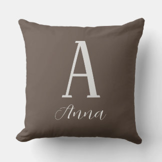 Almofada Travesseiro decorativo de outono escuro monograma