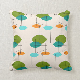 Almofada Travesseiro decorativo de padrão atômico atômico