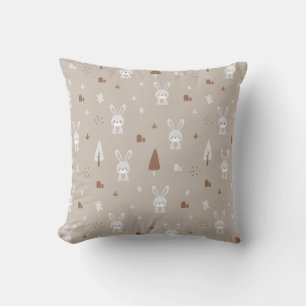 Almofada Travesseiro decorativo de Padrão de Coelho Adoráve