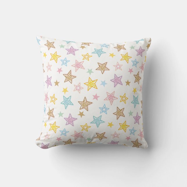 Almofada Travesseiro decorativo de Padrão de Estrelas (Frente)