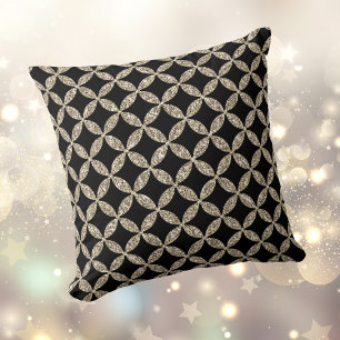 Almofada Travesseiro decorativo de Padrão de Falha Negra El