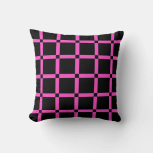 Almofada Travesseiro decorativo de Padrão de Grade Rosa Pre