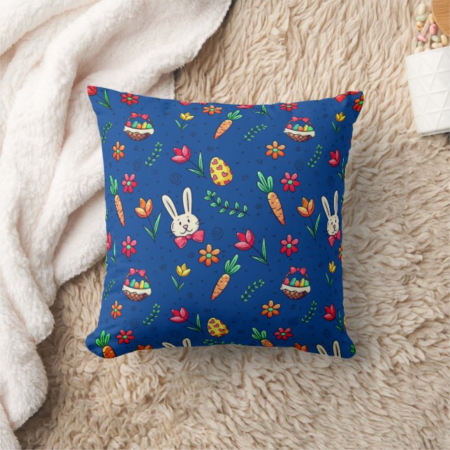 Almofada Travesseiro decorativo de padrão de Páscoa azul pr (Cobertor)