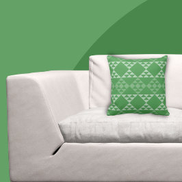 Almofada Travesseiro decorativo De Padrão De Triângulo Verd