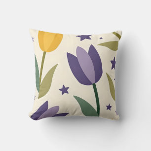 Almofada Travesseiro decorativo de Padrão de Tulip Whimsica