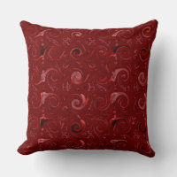 Travesseiro decorativo de Padrão do Red Satin Curl