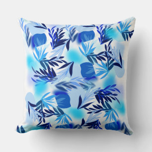 Almofada Travesseiro decorativo de Padrão Floral Azul legal