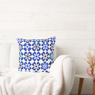 Almofada Travesseiro decorativo de Padrão Floral Branco e C
