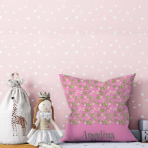 Travesseiro decorativo de padrão floral de aquarel