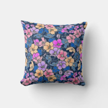 Travesseiro decorativo de Padrão Floral de Vidro E