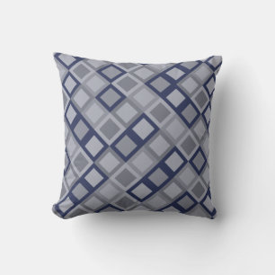 Almofada Travesseiro decorativo de Padrão Geométrico Azul
