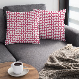 Almofada Travesseiro decorativo de Padrão Geométrico Vermel