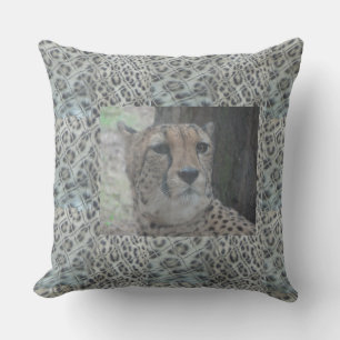 Almofada Travesseiro decorativo de padrão-leopardo