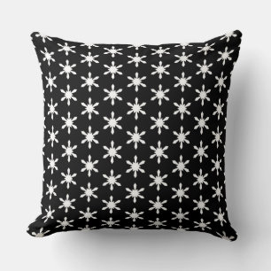 Almofada Travesseiro decorativo de padrão preto e branco