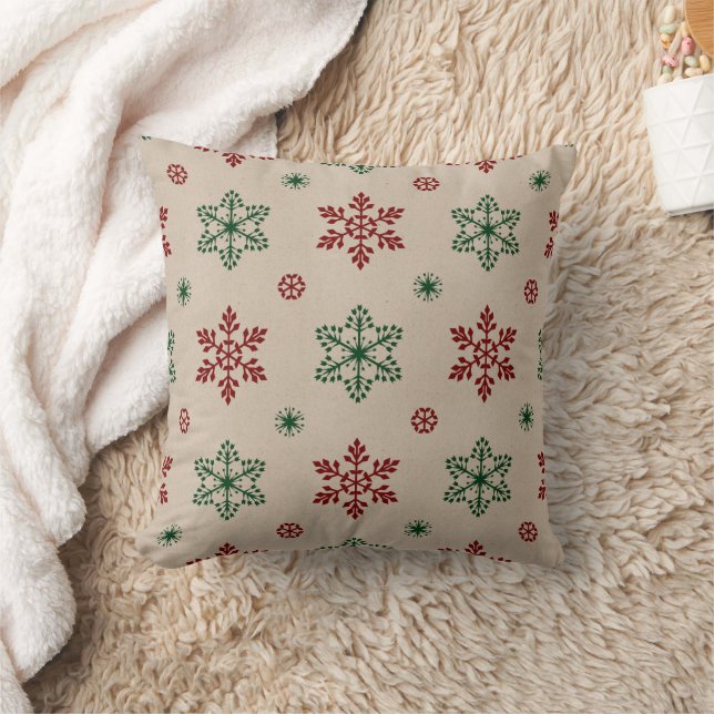 Almofada Travesseiro decorativo de padrão Snowflake (Cobertor)
