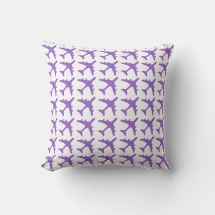 Almofada Travesseiro decorativo de padrões de avião branco 
