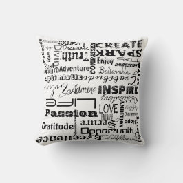 Almofada Travesseiro decorativo de Palavras Motivacionais d