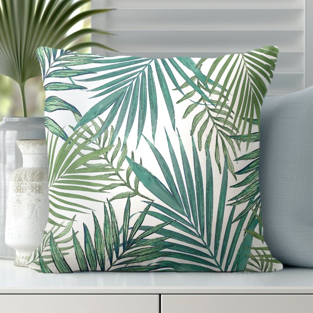 Almofada Travesseiro decorativo de Palma Tropical Moderna (Discover our Elegant Coastal Throw Pillows from Totally Coast)