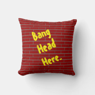 Almofada Travesseiro decorativo De Parede De Brick Aqui