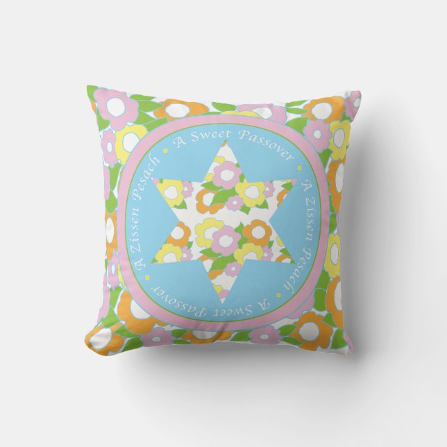 Almofada Travesseiro decorativo de Passover 16" "Passover D (Frente)