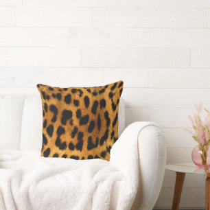 Almofada Travesseiro decorativo de Pele de Faux Leopard
