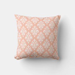 Almofada Travesseiro decorativo de Pêssego Moderno e Damasc
