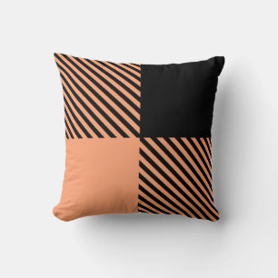 Almofada travesseiro decorativo de pêssego preto em negrito