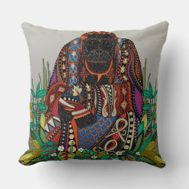 Almofada travesseiro decorativo de pewter rei orangotano