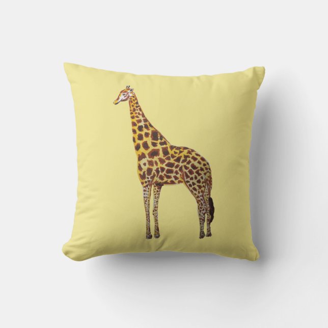 Almofada Travesseiro decorativo de Pintura Giraffe (Frente)