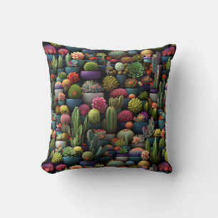 Almofada Travesseiro decorativo de Plantas do Deserto