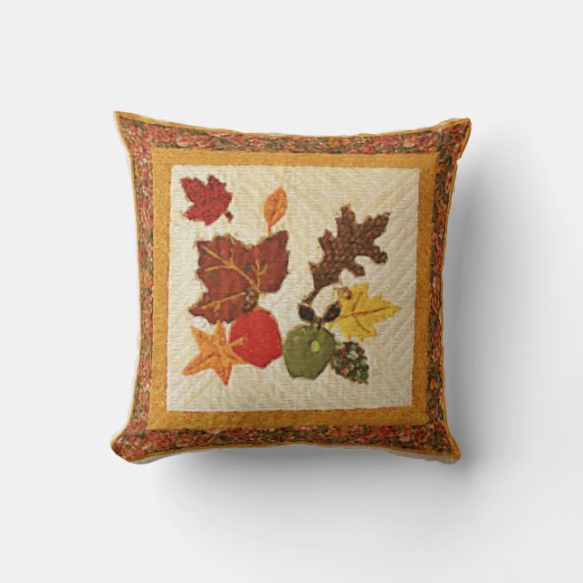 Almofada Travesseiro decorativo    de poliéster de folhas d (Frente)