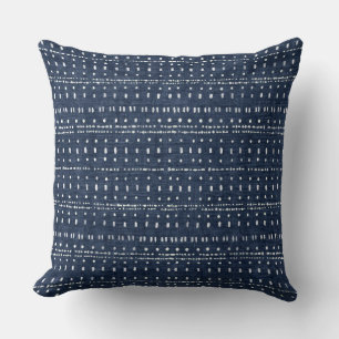 Almofada Travesseiro decorativo de Pontos Azuis do Indigo